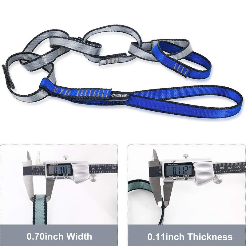 NewDoar Daisy Loop Chain for Climbing,22KN(4950lb) Nylon Webbing Sling 0.7in(17mm) Safe Chain,CE Certified for Outdoor Activities,Personal Anchor Tether System,Aid Climbing(38in/96cm) - Image 3